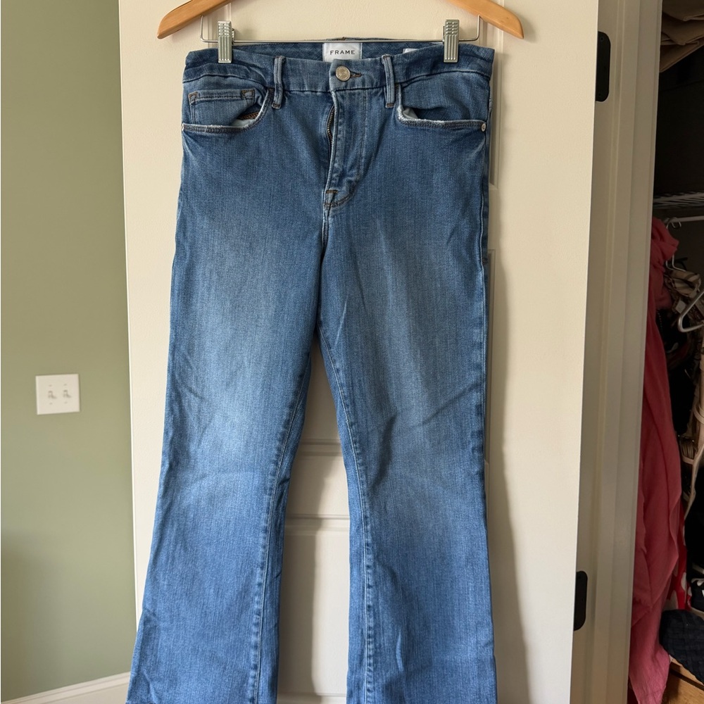Frame Denim Light Blue Flare Jeans - Picture 2 of 3